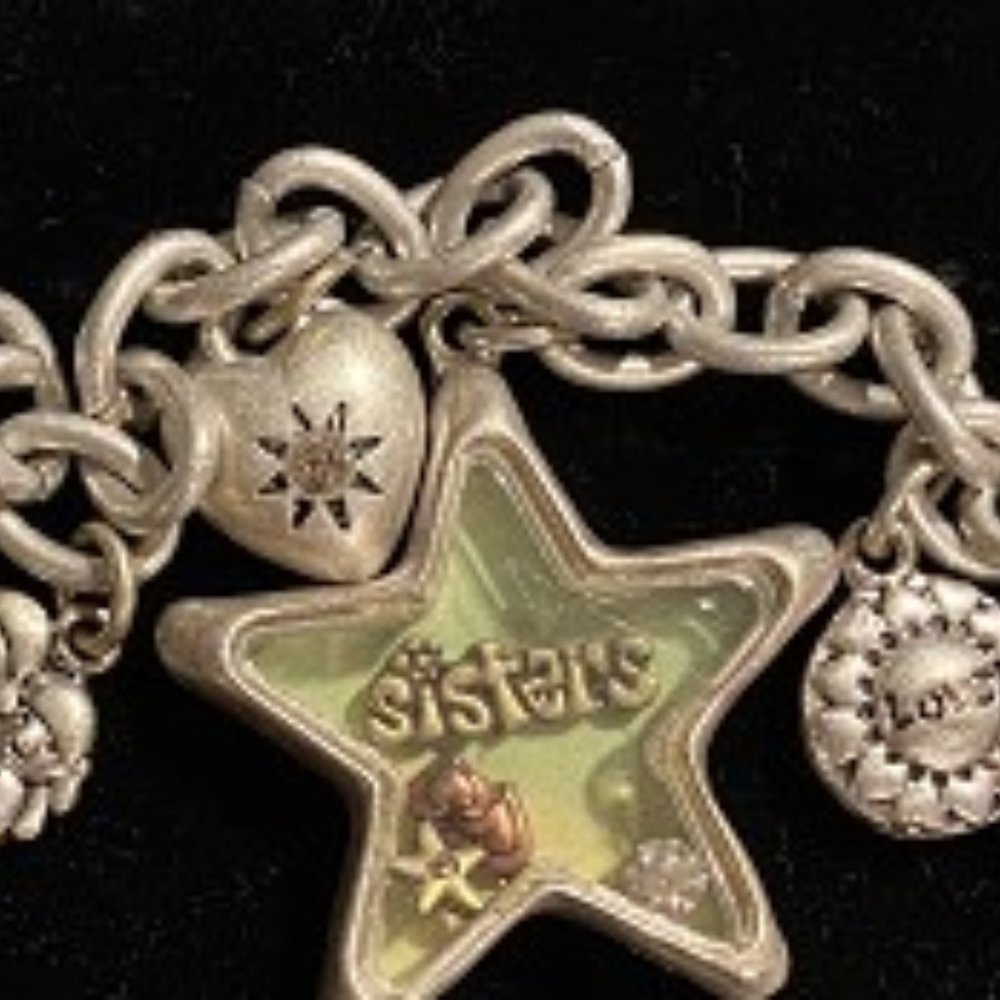 Sisters themed charm bracelet (no markings)